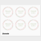 Roze Waterverf Elegant Dank u Sticker (Vel)