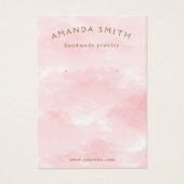 Roze waterverf elegant oorenkaart visitekaartje (Voorkant)