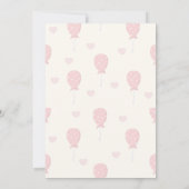Roze Waterverf Elephant Girl Baby shower Kaart (Achterkant)