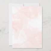 Roze Waterverf Elephant Girl Baby shower Kaart (Achterkant)