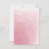 roze waterverf en FAUX glitter Bevestiging Kaart (Achterkant)