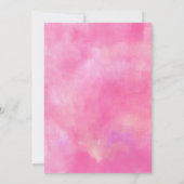 Roze Waterverf en Glitter Typografie Sweet 16 Kaart (Achterkant)