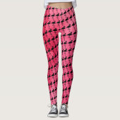 Roze Waterverf en zwarte Leggings Flamingo (Voorkant)