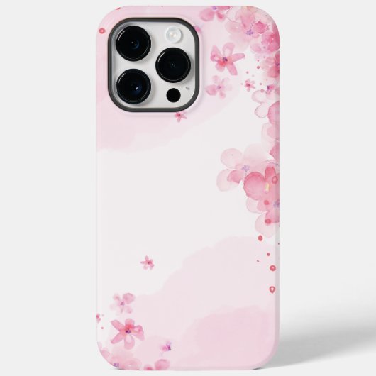 Roze Waterverf esthetisch Case-Mate iPhone Case (Achterkant)