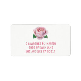 Roze Waterverf Etiket