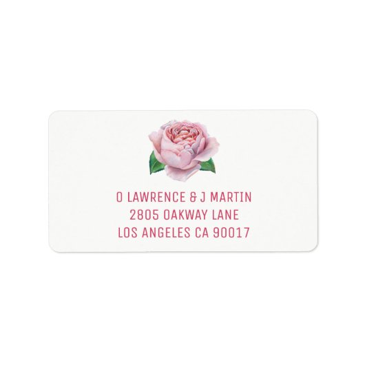 Roze Waterverf Etiket (Voorkant)