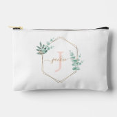 Roze Waterverf Eucalyptus Lijst Monogrammen Etui (Voorkant)