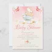 Roze Waterverf Fairy Baby shower Kaart (Voorkant)