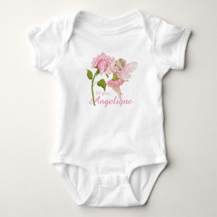 Roze Waterverf Fairy en Roos Romper