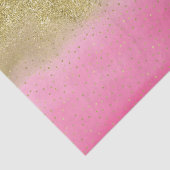 Roze Waterverf Faux Gold Glitter Mini Confetti Tissuepapier (Detail)