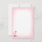 Roze Waterverf Flamingo Ballerina Baby shower Bedankkaart (Achterkant)
