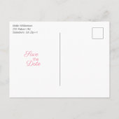 Roze Waterverf Flamingo Ballerina Baby shower Uitnodiging Briefkaart (Achterkant)