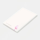 Roze Waterverf Flamingo Blocnote Post-it® Notes (Schuin)