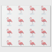 Roze waterverf Flamingo. Cadeaupapier (Vlak)