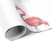 Roze waterverf Flamingo. Cadeaupapier (Rol Hoek)