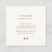 Roze Waterverf Flamingo Calling Card Contactkaartje (Achterkant)