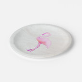 Roze Waterverf Flamingo Calling Card Papieren Bordje (Gekanteld)