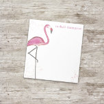 Roze Waterverf Flamingo Eenvoudig stijlvol beeld Notitieblok<br><div class="desc">Dit ontwerp is voorzien van een roze flamingo met een aangepaste naam, een roze, schattige trendy, stijlvolle flamingo, met waterverf tropische strandkust, geweldige thuiswerkers van de kantoor-school, een eenvoudige minimalistische stijl, een moderne bloktypografie lettertekst, een leuk griepachtig eilandje, een aangepaste, eenvoudige naam, een vrouwelijk meisje met chic girly, een kleurrijk...</div>