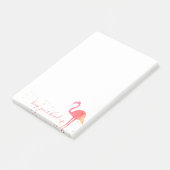 Roze Waterverf Flamingo houdt uw hoofd omhoog Post-it® Notes (Schuin)
