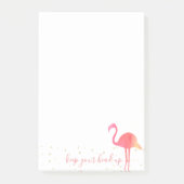 Roze Waterverf Flamingo houdt uw hoofd omhoog Post-it® Notes (Voorkant)