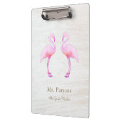 Roze Waterverf Flamingo Klembord (Links)