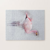 Roze Waterverf Flamingo Legpuzzel (Horizontaal)