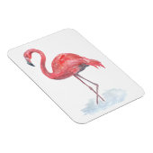 Roze waterverf Flamingo. Magneet (Rechterzijde)