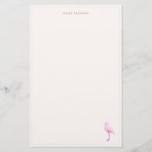 Roze Waterverf Flamingo Notepad Stationery Briefpapier (Voorkant)