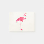 Roze Waterverf Flamingo Silhouette Florida Birds Post-it® Notes (Voorkant)