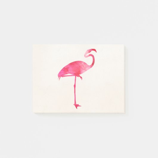 Roze Waterverf Flamingo Silhouette Florida Birds Post-it® Notes (Voorkant)