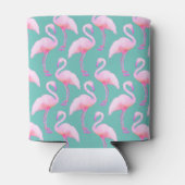 Roze Waterverf Flamingo Tissue Paper Blikjeskoeler (Achterkant)