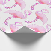Roze Waterverf Flamingo Tissue Paper Cadeaupapier (Hoek)