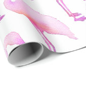 Roze Waterverf Flamingo Tissue Paper Cadeaupapier (Rol Hoek)