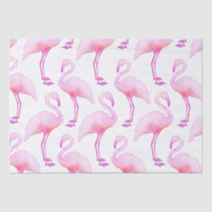 Roze Waterverf Flamingo Tissue Paper Tissuepapier