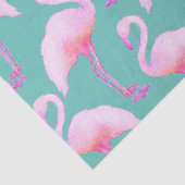 Roze Waterverf Flamingo Tissue Paper Tissuepapier (Detail)