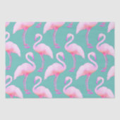 Roze Waterverf Flamingo Tissue Paper Tissuepapier (Voorkant)