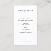 Roze Waterverf Flamingo Visitekaartje (Achterkant)