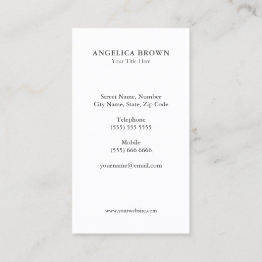 Roze Waterverf Flamingo Visitekaartje (Achterkant)