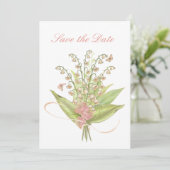 Roze Waterverf Flat Card (Staand voorkant)