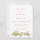 Roze Waterverf Flat Card (Achterkant)