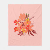 Roze waterverf fleece deken (Voorkant)