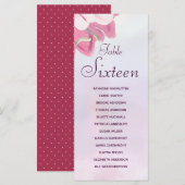 Roze Waterverf Floral 12 Names Table Place Kaarten (Voorkant / Achterkant)