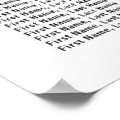 Roze Waterverf Floral 12-tabel Zitkaart Poster (Hoek)