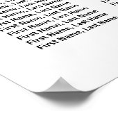 Roze Waterverf Floral 15-Tabel Zitkuur Poster (Hoek)