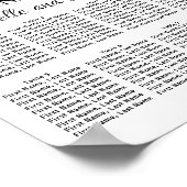 Roze Waterverf Floral 8-tabel zitplaatskaart Poster (Hoek)