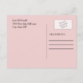 Roze Waterverf Floral Afstuderen Hartelijk dank Aankondigingskaart (Achterkant)