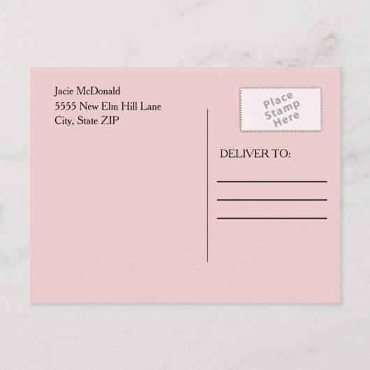 Roze Waterverf Floral Afstuderen Hartelijk dank Aankondigingskaart (Achterkant)