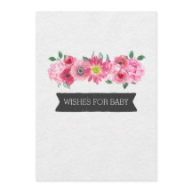 Roze Waterverf Floral Baby shower Vereist Baby