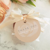 Roze Waterverf Floral Bedankjes Labels