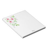 Roze Waterverf Floral Bouquet Notitieblok (Schuin)